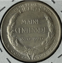 Load image into Gallery viewer, 1920 50¢ Maine Centennial Commemorative Half Dollar - Raw AU/UNC - See Pictures