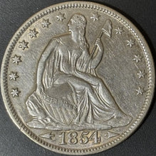Load image into Gallery viewer, 1854-O 50C Seated Liberty Half - Raw High AU - See Pictures