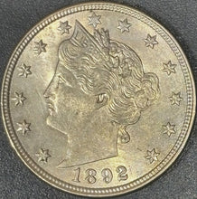 Load image into Gallery viewer, 1892 5C Liberty Head V Nickel - Raw UNC - See Pictures