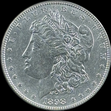 Load image into Gallery viewer, 1898-P $1 Morgan Dollar - Raw AU - See Pictures