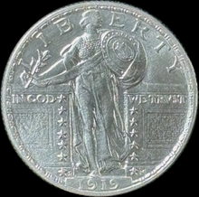 Load image into Gallery viewer, 1919-D 50C Standing Liberty Quarter - Raw High Grade UNC - See Pictures