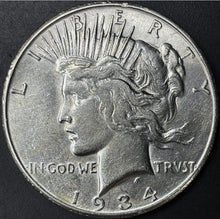 Load image into Gallery viewer, 1934-S $1 Peace Dollar Raw - AU - See Pictures