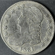 Load image into Gallery viewer, 1831 50¢ Capped Bust Half Dollar Raw - AU - See Pictures