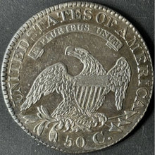 Load image into Gallery viewer, 1827 50¢ Capped Bust Half Dollar Raw Square Base 2 - Uncirculated - See Pictures