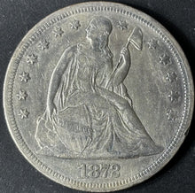 Load image into Gallery viewer, 1872 $1 Seated Liberty Dollar Raw - AU/UNC - See Pictures