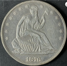 Load image into Gallery viewer, 1876 50¢ Seated Liberty Half Dollar Raw - XF/AU - See Pictures