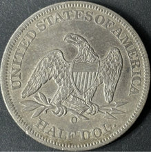Load image into Gallery viewer, 1861-O 50¢ Seated Liberty Half Dollar Raw - AU - See Pictures