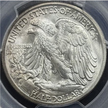 Load image into Gallery viewer, 1942-S 50C Walking Liberty PCGS MS65 - Lustrous White Gem