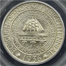 Load image into Gallery viewer, 1936 50C Norfolk Commemorative PCGS MS66 CAC - Wonderful Bright Lustrous Gem