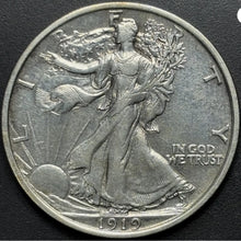 Load image into Gallery viewer, 1919-D 50C Walking Liberty Half - Raw AU - See Pictures