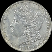 Load image into Gallery viewer, 1898-P $1 Morgan Dollar - Raw AU - See Pictures