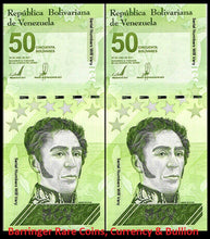 Load image into Gallery viewer, Venezuela 2021 50 Million Soberano 50 Bolivares Digitales UNC P118 Per 2 Notes
