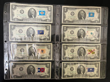 Load image into Gallery viewer, 1976 $2 Consecutive Notes w/ 50 State Flags Set - First Day Cancels - Choice UNC