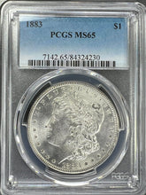 Load image into Gallery viewer, 1883-P Morgan Silver Dollar PCGS MS65 - Blast White & Frosty - Looks 66