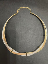 Load image into Gallery viewer, Unique and attractive 14K Necklace & Bracelet Yellow & White Gold Mesh