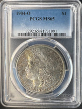 Load image into Gallery viewer, 1904-O Morgan Silver Dollar PCGS MS65 - - Lustrous & Attractively Toned