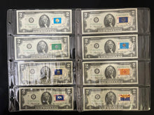 Load image into Gallery viewer, 1976 $2 Consecutive Notes w/ 50 State Flags Set - First Day Cancels - Choice UNC