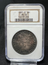 Load image into Gallery viewer, 1891-CC $1 Morgan Silver Dollar NGC MS63 -- Beautifully Toned Gem!