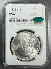 Load image into Gallery viewer, 1882-S Morgan Silver Dollar NGC MS66 (CAC) - - A Wonder Coin