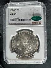 Load image into Gallery viewer, 1880-S $1 Morgan Dollar NGC MS65 (CAC) -- Blast White & Frosty