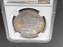 Load image into Gallery viewer, 1885-O Morgan Silver Dollar NGC MS65 - Blue, Russet, Golden & Green Toning