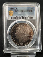 Load image into Gallery viewer, 1884-CC $ Morgan Silver Dollar -- PCGS Secure MS63 DMPL (DPL)