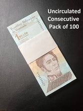 Load image into Gallery viewer, Venezuela 1 Million (1,000,000) Bolivares- GEM Uncirculated Pack of 100 Notes