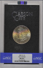 Load image into Gallery viewer, 1883-CC $1 GSA Morgan Silver Dollar NGC MS64* - Sunset Pastel Tone w/ Box & COA