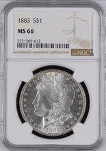 Load image into Gallery viewer, 1883-P Morgan Silver Dollar NGC MS66 Blast White and Frosty Devices