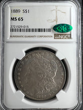 Load image into Gallery viewer, 1889-P Morgan Silver Dollar NGC MS65 CAC - - Beautiful Light Golden Toning