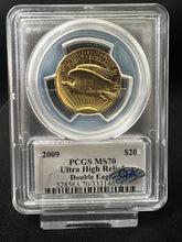 Load image into Gallery viewer, 2009 $20 Ultra High Relief Double Eagle Augustus Saint Signature MS70 - Only 210