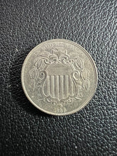 Load image into Gallery viewer, 1866 Shield Nickel w/Rays - - RAW BU