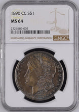 Load image into Gallery viewer, 1890-CC Morgan Silver Dollar NGC MS64 - - Russet with Blue Peripheral Toning