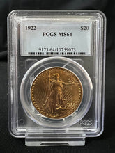 Load image into Gallery viewer, 1922 $20 St Gaudens Gold PCGS MS64 - PQ Coin