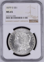 Load image into Gallery viewer, 1879-S $1 Morgan Dollar -- NGC MS65 Frosty Gem with Semi PL surfaces