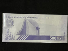 Load image into Gallery viewer, 20 X 2020 Venezuela 500 Mil Bolivares Banknote UNC (Uncirculated)