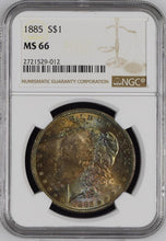 Load image into Gallery viewer, 1885-P Morgan Dollar -- Wrapper Toned Gem NGC MS66