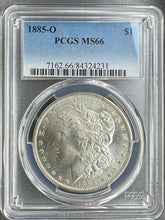 Load image into Gallery viewer, 1885-O Morgan Silver Dollar PCGS MS66 - Beautiful Blast White Satiny Surfaces