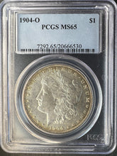 Load image into Gallery viewer, 1904-O Morgan Silver Dollar PCGS MS65 Blast White Obverse/Beautiful Tone Reverse