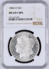 Load image into Gallery viewer, 1884-O Morgan Silver Dollar NGC MS65+ DPL (DMPL) - Black & White Deep Mirror