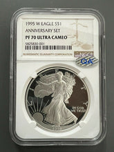 Load image into Gallery viewer, 1995 W Proof American Silver Eagle NGC PF70 Ultra Cameo QA  FLAWLESS Outstanding