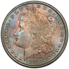 Load image into Gallery viewer, 1897-P Morgan Silver Dollar PCGS MS65 - Gorgeous Toning Both Obverse & Reverse