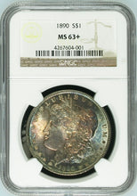 Load image into Gallery viewer, 1890-P $1 Morgan Silver Dollar NGC MS63+ - A Magnificent Toned Coin!