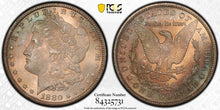 Load image into Gallery viewer, 1880-CC $1 Morgan Silver Dollar PCGS MS64 - BeautifullyToned Light Russet Gem