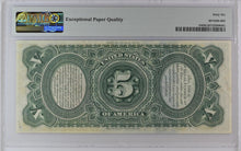 Load image into Gallery viewer, 1869 $5 Legal Tender Woodchopper "Rainbow" - FR 64 - PMG 66EPQ Magnificent!