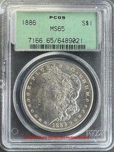 Load image into Gallery viewer, 1886-P Morgan Silver Dollar PCGS MS65 - Beautiful Blast White Coin