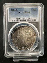 Load image into Gallery viewer, 1885-S $1 Morgan Silver Dollar PCGS MS64 - Frosty with slightest edge toning