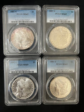 Load image into Gallery viewer, Dealer/Investor Deal - Morgan Dollars 1881-S (4) ALL PQ PCGS MS65 - ALL NICE!