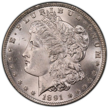 Load image into Gallery viewer, 1891-CC Morgan Silver Dollar PCGS MS65 - - Blast White & Frosty Devices
