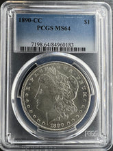 Load image into Gallery viewer, 1890-CC Morgan Silver Dollar PCGS MS64 - - Frosty Blast White Gem